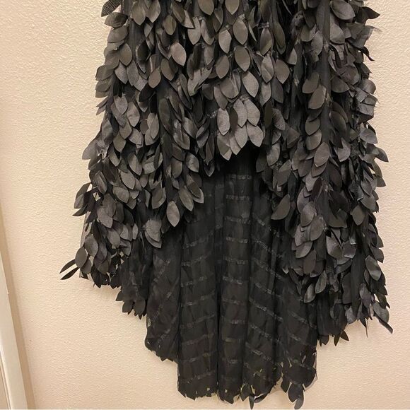 Weissman dance costume 6787 That Man black Feather Leaf High Low dress adult MC - Picture 7 of 15